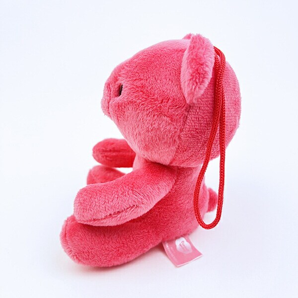 クマアンドベアープロデュース 推しハグベア ぬいぐるみ (レッド) テディベア ストラップ 缶バッジ