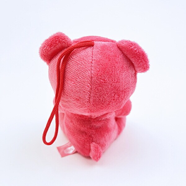 クマアンドベアープロデュース 推しハグベア ぬいぐるみ (レッド) テディベア ストラップ 缶バッジ