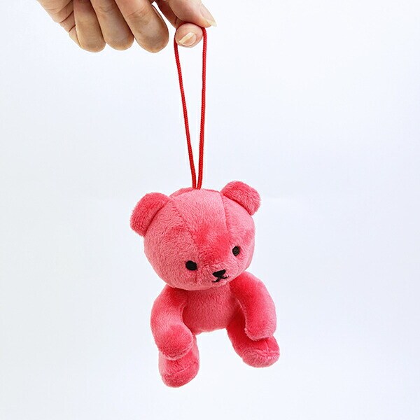 クマアンドベアープロデュース 推しハグベア ぬいぐるみ (レッド) テディベア ストラップ 缶バッジ