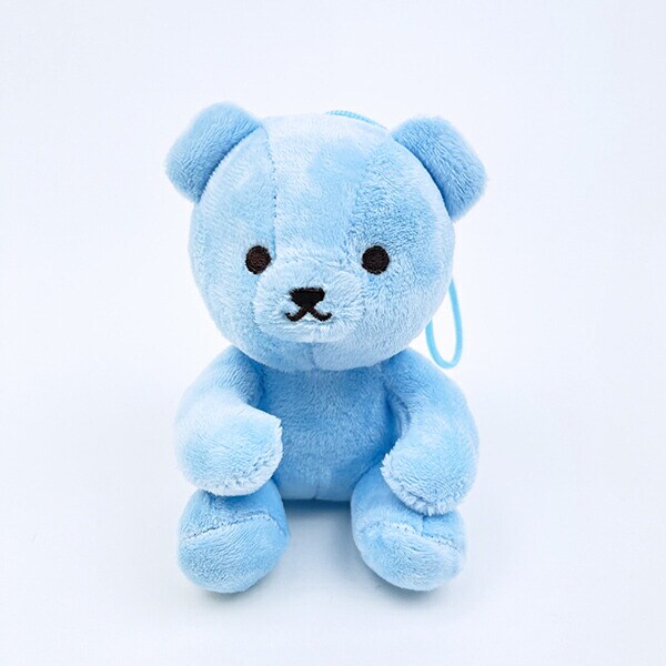 クマアンドベアープロデュース 推しハグベア ぬいぐるみ (ブルー) テディベア ストラップ 缶バッジ