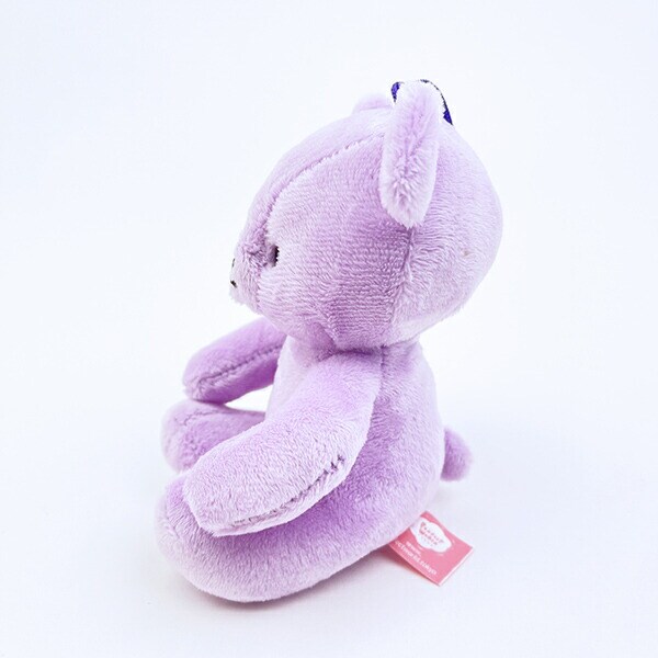 クマアンドベアープロデュース 推しハグベア ぬいぐるみ (パープル) テディベア ストラップ 缶バッジ