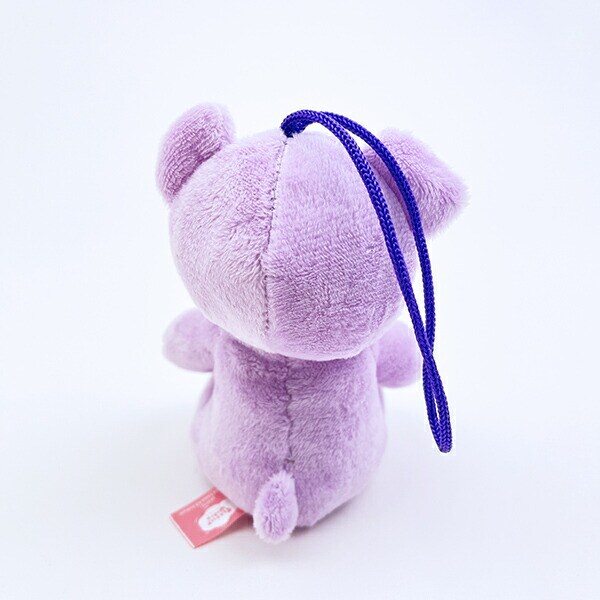 クマアンドベアープロデュース 推しハグベア ぬいぐるみ (パープル) テディベア ストラップ 缶バッジ