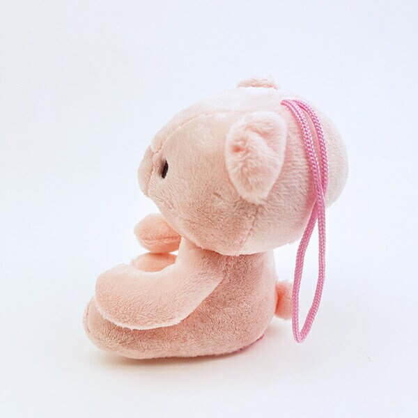 クマアンドベアープロデュース 推しハグベア ぬいぐるみ (ピンク) テディベア ストラップ 缶バッジ