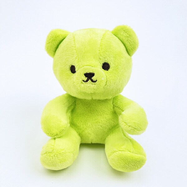 クマアンドベアープロデュース 推しハグベア ぬいぐるみ (グリーン) テディベア ストラップ 缶バッジ