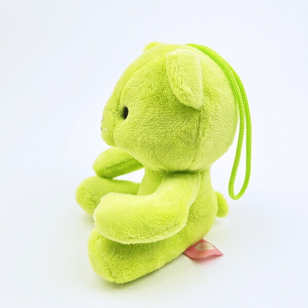 クマアンドベアープロデュース 推しハグベア ぬいぐるみ (グリーン) テディベア ストラップ 缶バッジ