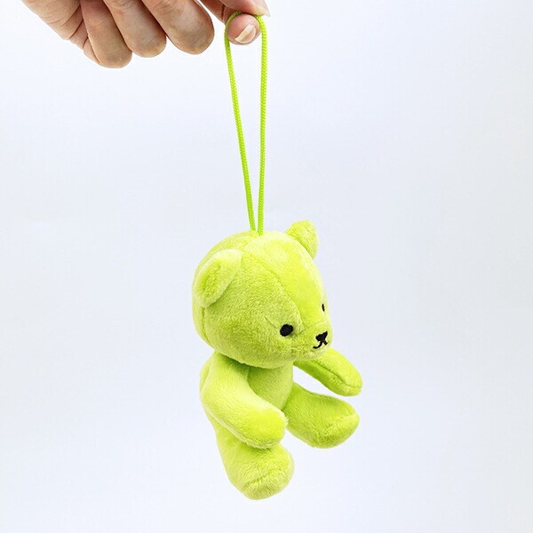 クマアンドベアープロデュース 推しハグベア ぬいぐるみ (グリーン) テディベア ストラップ 缶バッジ