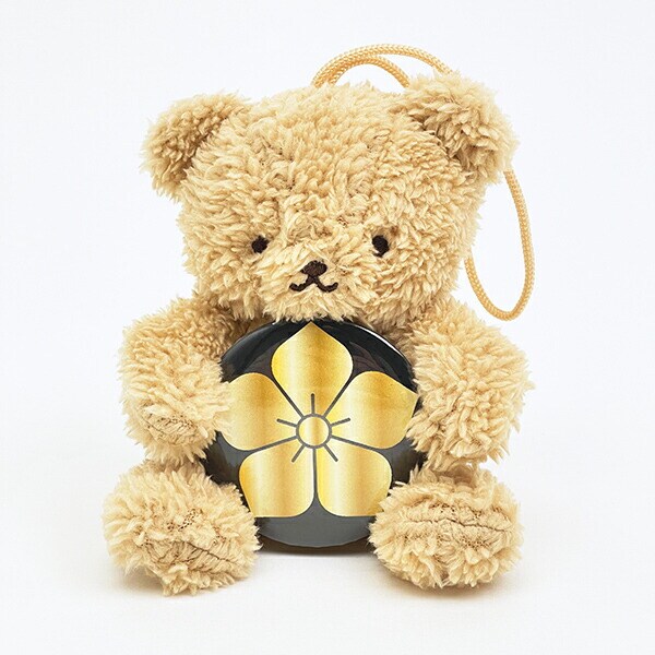家紋ベア 明智光秀 明智家 桔梗紋  クマアンドベアー 歴史 戦国 kuma and bear 歴史ベアシリーズ