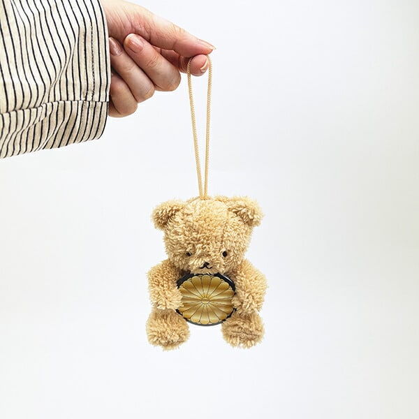 家紋ベア 菊花紋章【十六葉八重表菊】クマアンドベアー 歴史 戦国 kuma and bear 歴史ベアシリーズ