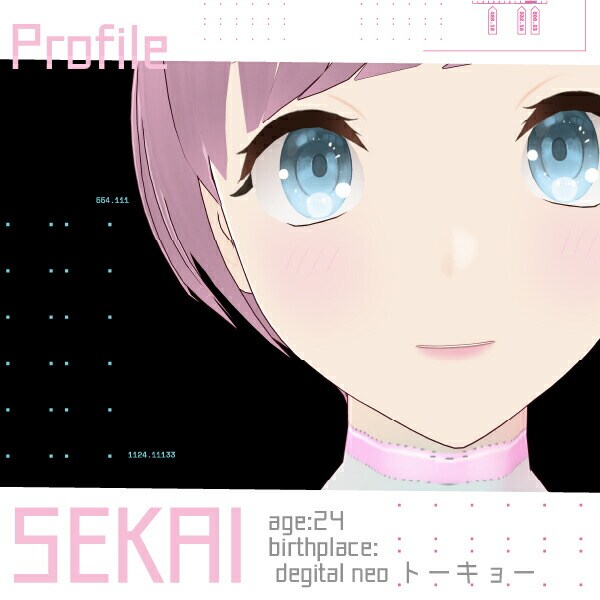 パーフェクト・ワールド・トーキョー公式バーチャルレポーター 『セカイ』 アクリルスタンド セカイちゃん