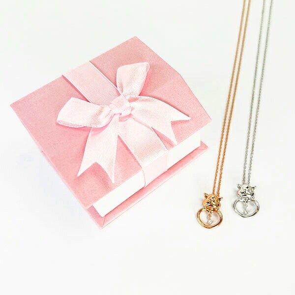 ぷーとん ネックレス シルバー ダイヤモンド 天然石 ジュエリー