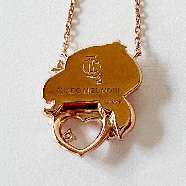 水森亜土 ネックレス ピンクゴールド ダイヤモンド 天然石 ジュエリー