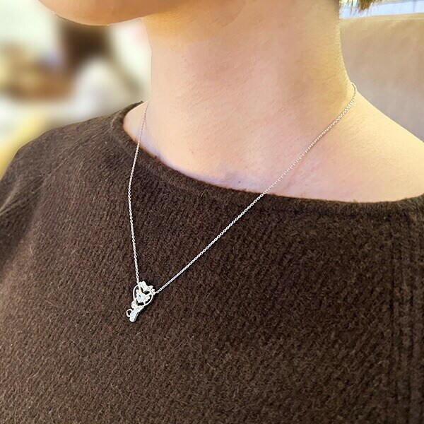 SWIMMER 誕生石ジュエリー シルバー ダイヤモンド スイマー ネックレス