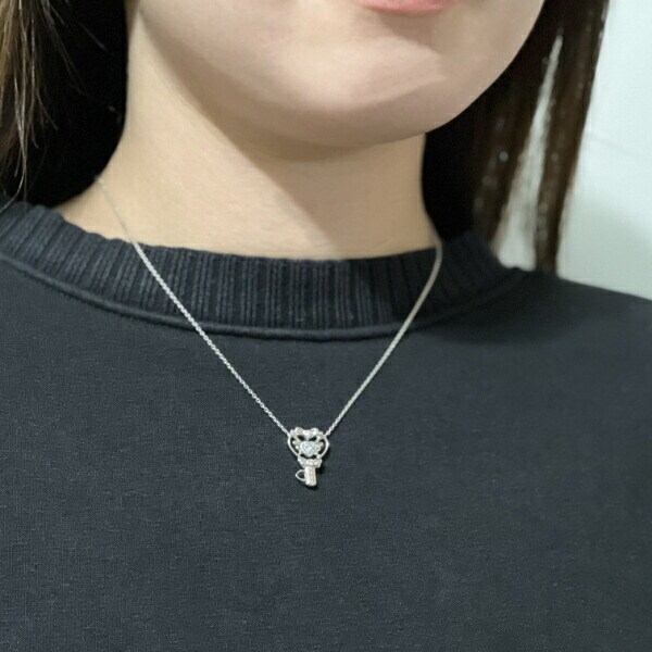 SWIMMER 誕生石ジュエリー シルバー ダイヤモンド スイマー ネックレス