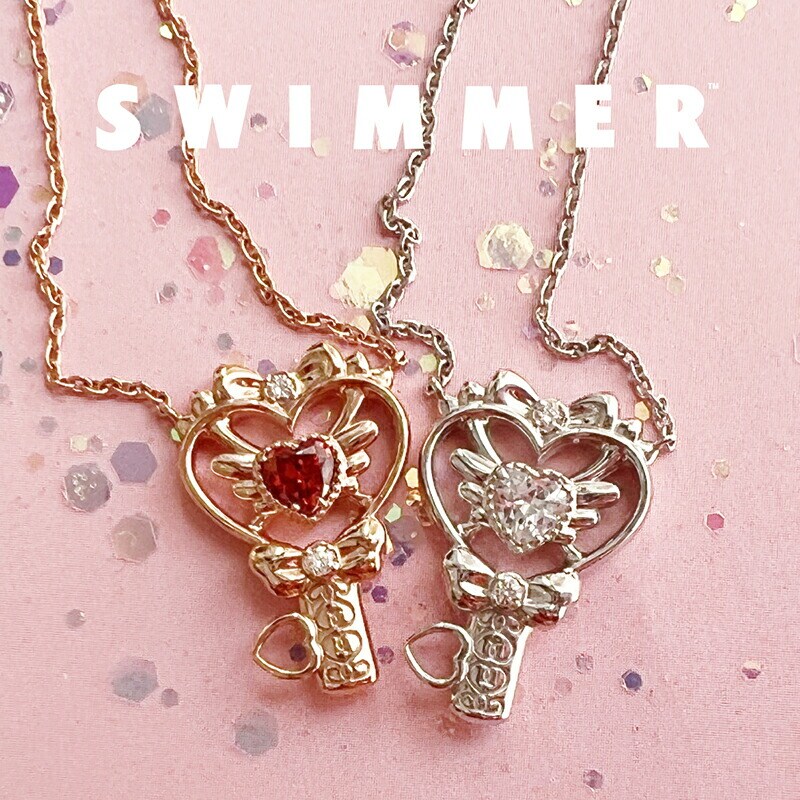 SWIMMER 誕生石ジュエリー シルバー ダイヤモンド スイマー ネックレス