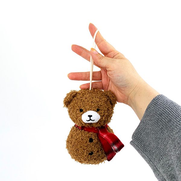 ぬいぐるみ 雪だるまベア ネイビー パーフェクトワールド オリジナル マスコット クマ