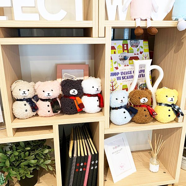 ぬいぐるみ 雪だるまベア ネイビー パーフェクトワールド オリジナル マスコット クマ