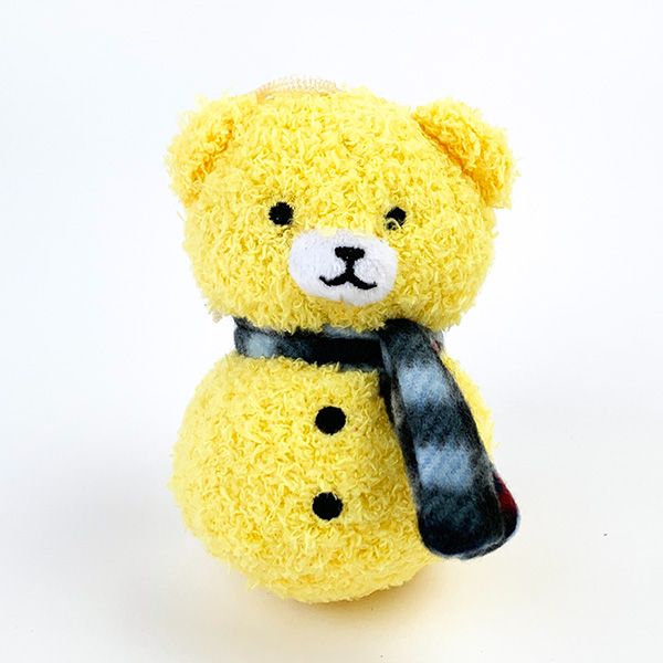 ぬいぐるみ 雪だるまベア イエロー パーフェクトワールド オリジナル マスコット クマ