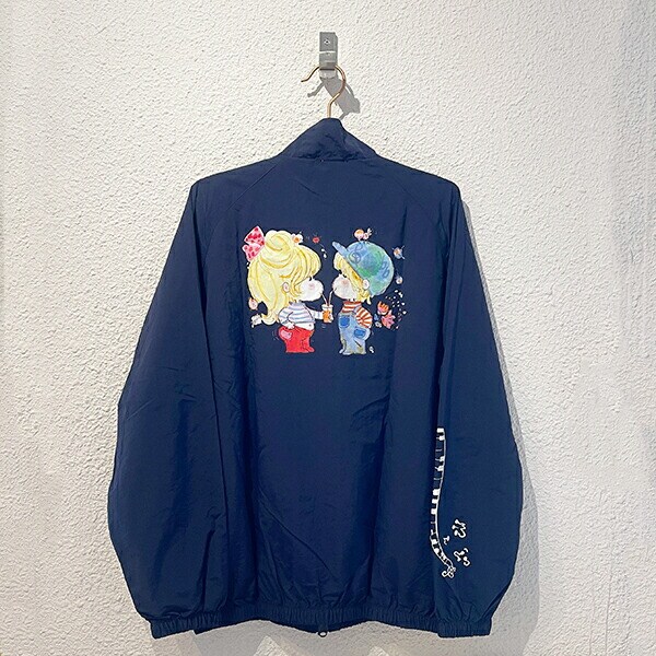 水森亜土 ナイロンジャケット カップル L アウター アパレル ネイビー 亜土ちゃん