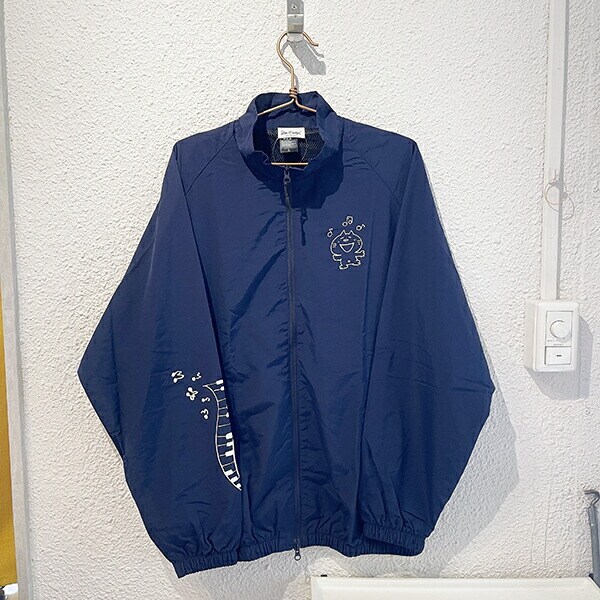 水森亜土 ナイロンジャケット カップル L アウター アパレル ネイビー 亜土ちゃん