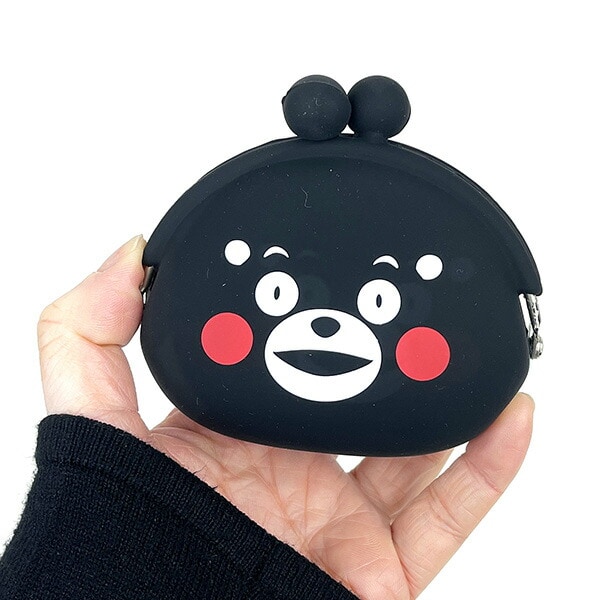 くまモン Kumamon シリコンがまぐち ブラック 小銭入れ 財布