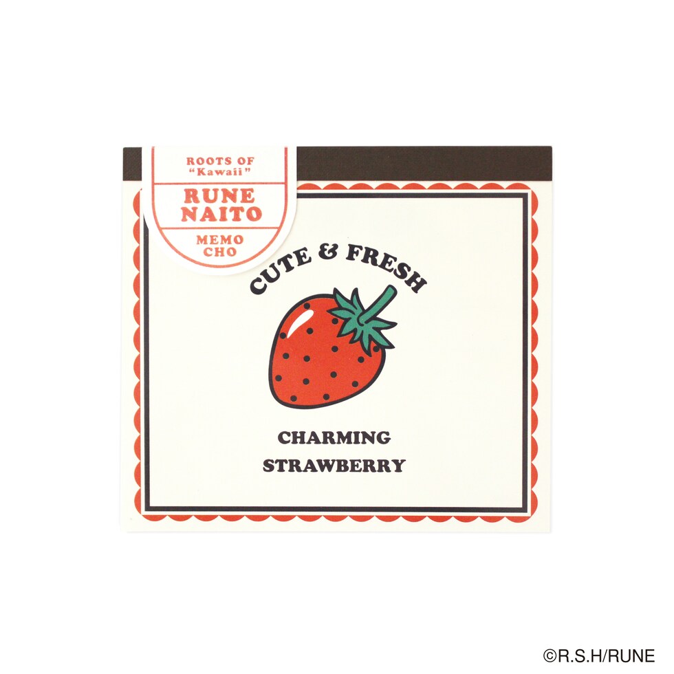 内藤ルネ メモ帳 いちご 文具