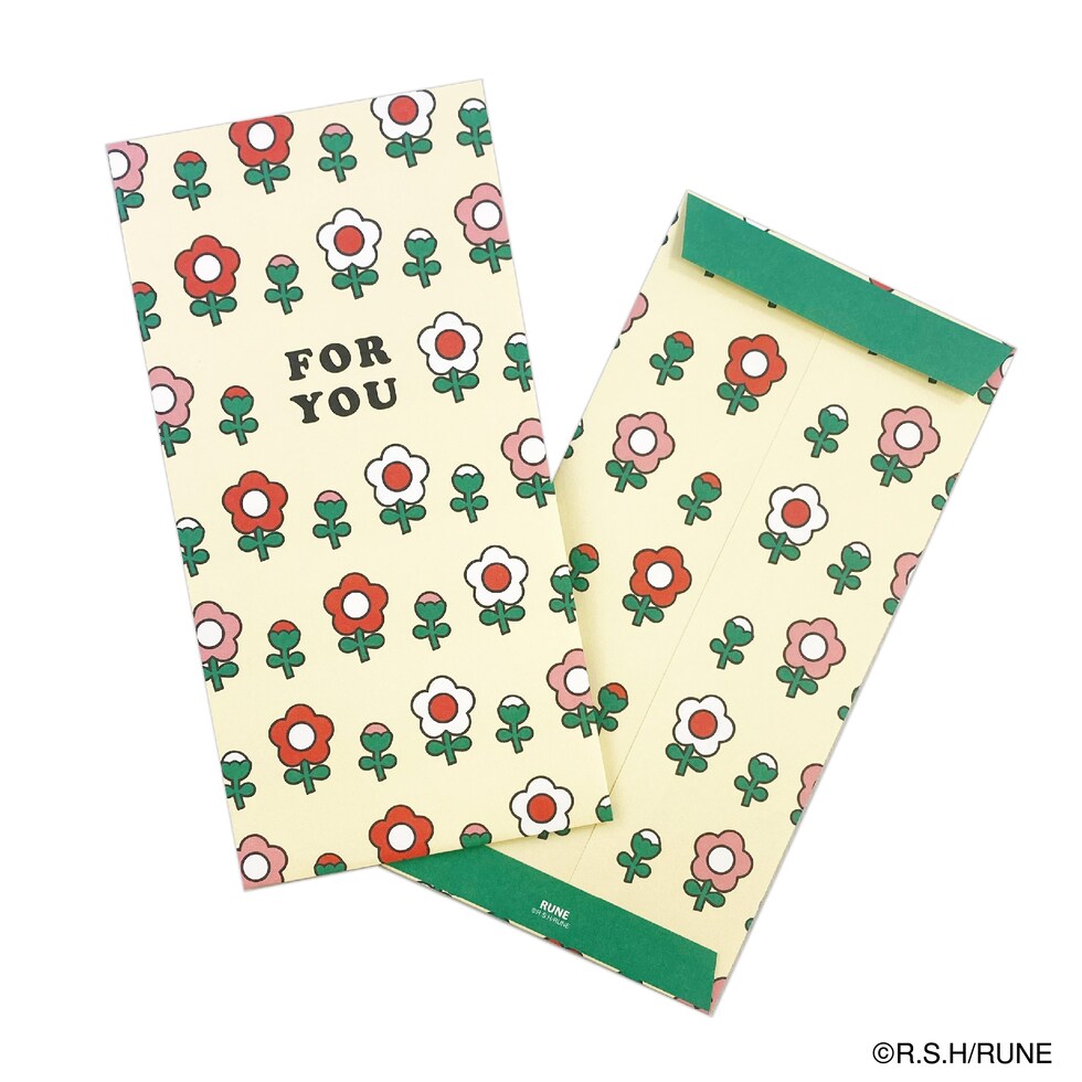 内藤ルネ ぽち袋 大 プリティフラワーズ 文具 封筒