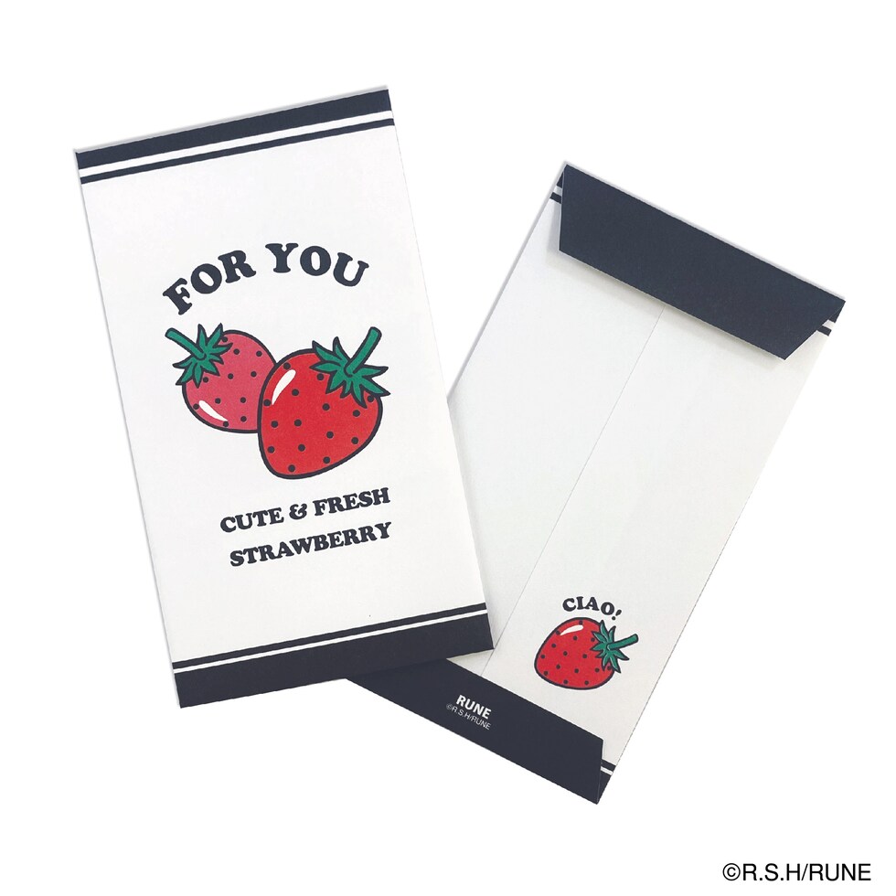 内藤ルネ ぽち袋 いちご 文具 封筒