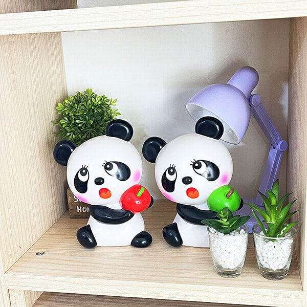 内藤ルネ ルネパンダ ちょきんばこ 赤りんご 貯金箱