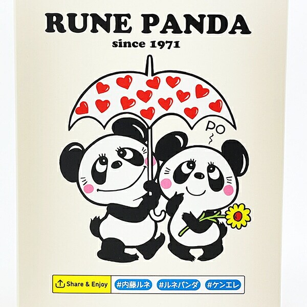 内藤ルネ ルネパンダ ちょきんばこ 青りんご 貯金箱