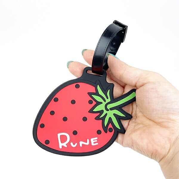 内藤ルネ いちご ラバーラゲッジタグ トラベル 日本製