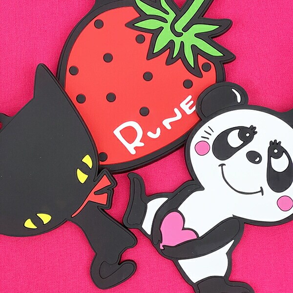 内藤ルネ いちご ラバーラゲッジタグ トラベル 日本製