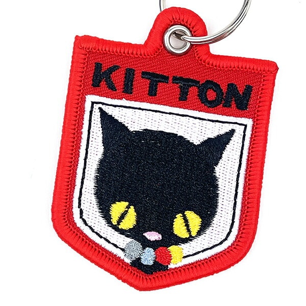 内藤ルネ KITTON 刺繍キーホルダー