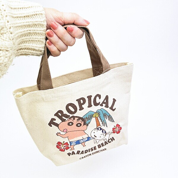 クレヨンしんちゃん トロピカルしんちゃん ミニトートバッグ 日焼け