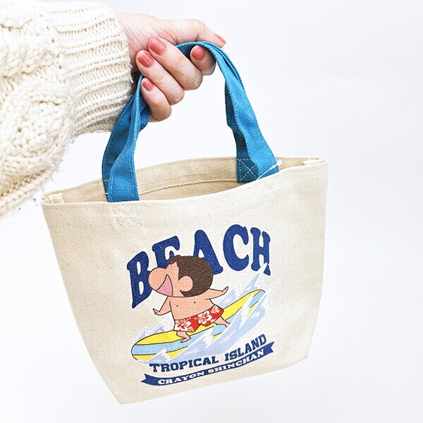 クレヨンしんちゃん サーファーしんちゃん ミニトートバッグ 日焼け