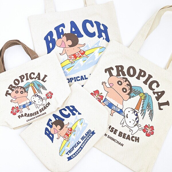 クレヨンしんちゃん トロピカルしんちゃん A4トートバッグ 日焼け