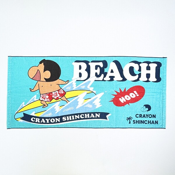 クレヨンしんちゃん サーファーしんちゃん フェイスタオル 日焼け