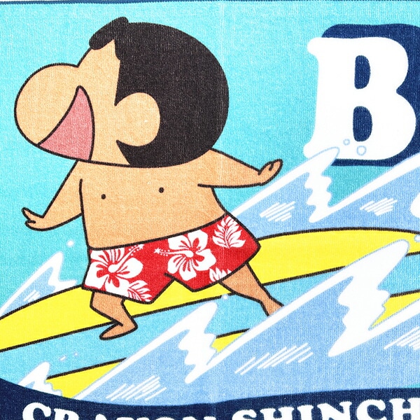 クレヨンしんちゃん サーファーしんちゃん フェイスタオル 日焼け