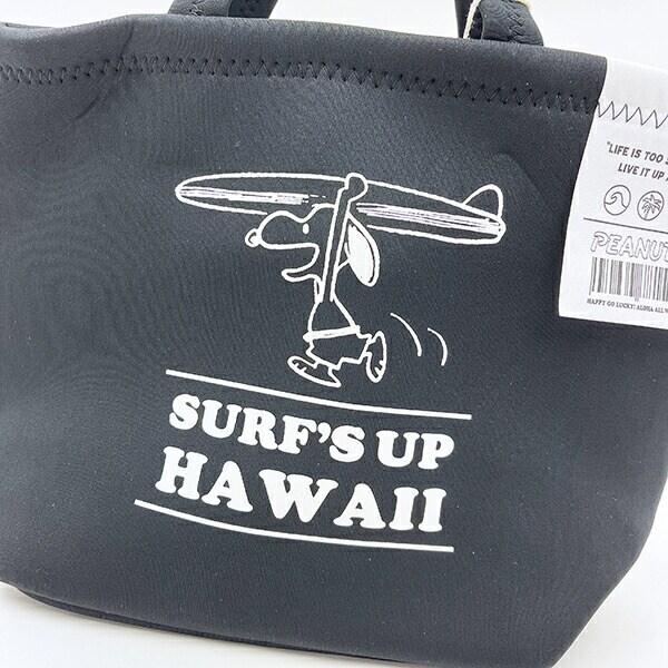 スヌーピー ネオプレン保冷ランチバッグ  ブラック ランチ SNOOPY