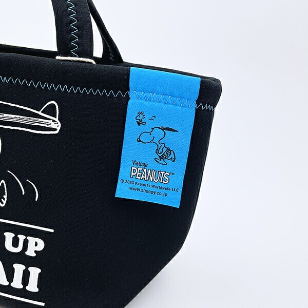 スヌーピー ネオプレン保冷バッグ サイズ ブラック ランチ SNOOPY