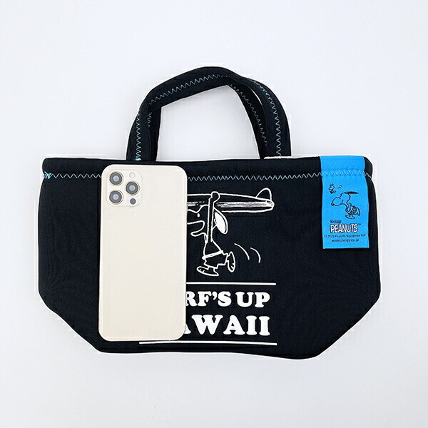 スヌーピー ネオプレン保冷バッグ サイズ ブラック ランチ SNOOPY