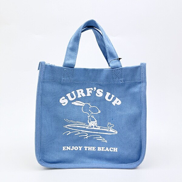 スヌーピー 仕切りランチトートバッグ ブルー SNOOPY