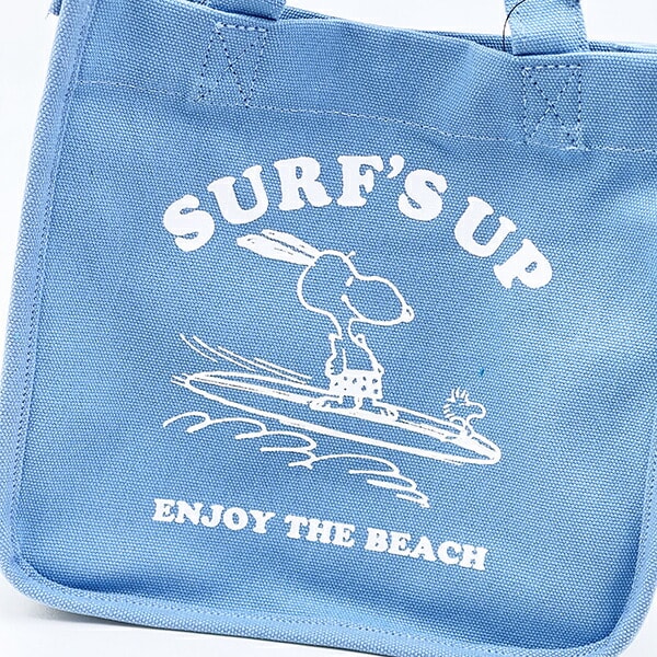 スヌーピー 仕切りランチトートバッグ ブルー SNOOPY