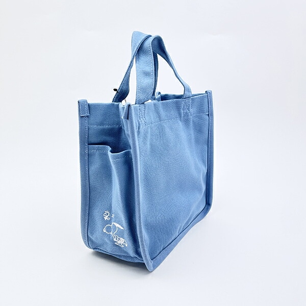 スヌーピー 仕切りランチトートバッグ ブルー SNOOPY