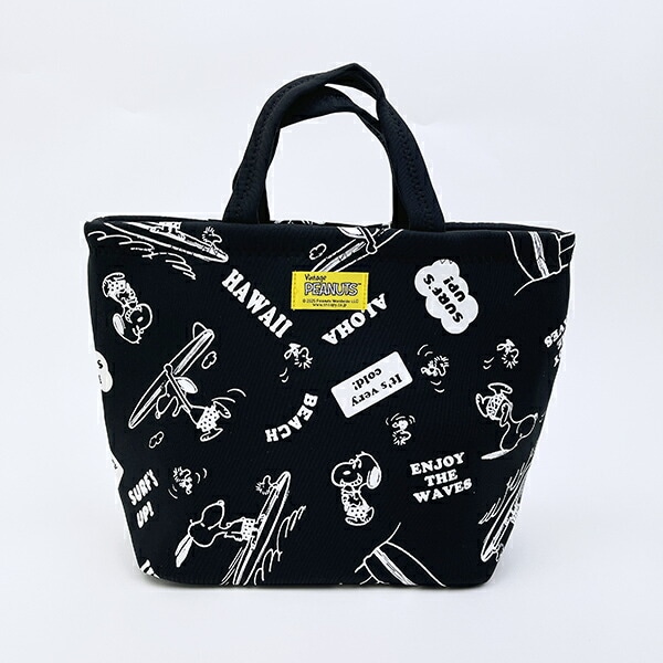 スヌーピー ネオプレン保冷ランチバッグ  ブラック ランチ SNOOPY