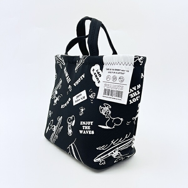 スヌーピー ネオプレン保冷ランチバッグ  ブラック ランチ SNOOPY
