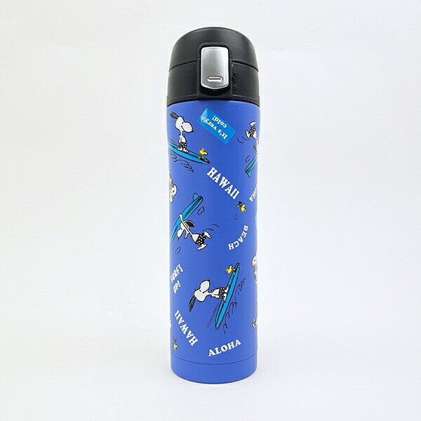 スヌーピー ワンプッシュボトル ブルー ランチ 水筒 SNOOPY