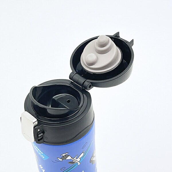 スヌーピー ワンプッシュボトル ブルー ランチ 水筒 SNOOPY