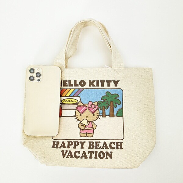 サンリオ ハローキティ 日焼け キティ ミニランチバッグ アイボリー Sanrio