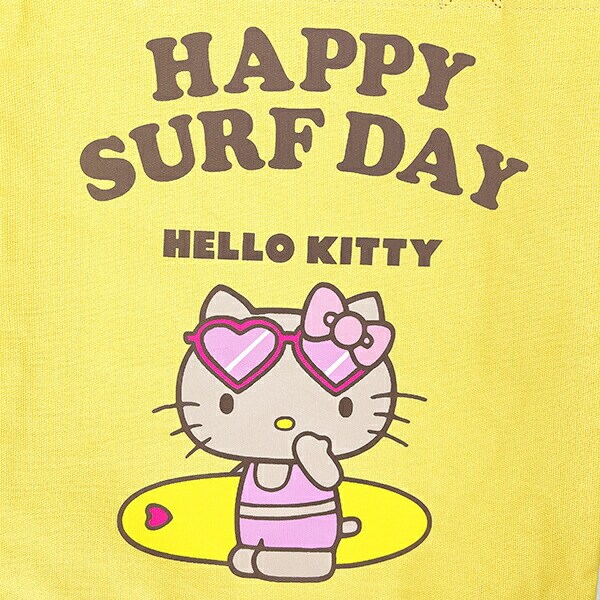 サンリオ ハローキティ 日焼け キティ A4トートバッグ イエロー Sanrio