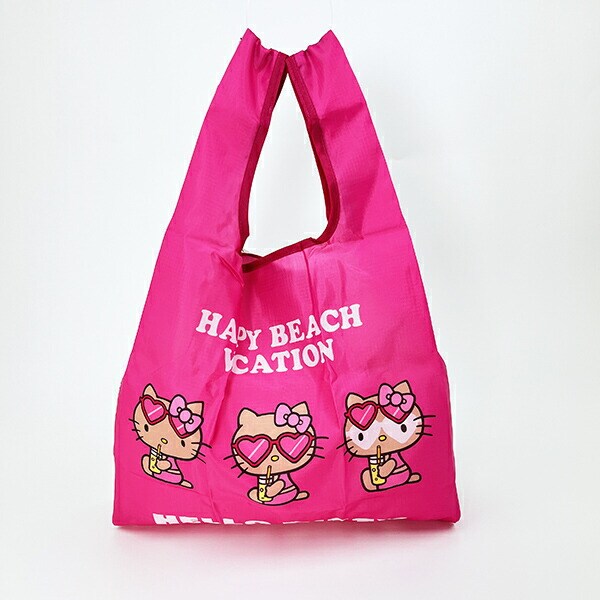 サンリオ ハローキティ 日焼け キティ エコバッグ(M) ピンク Sanrio